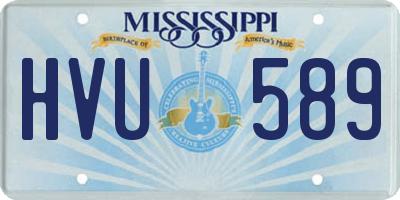 MS license plate HVU589