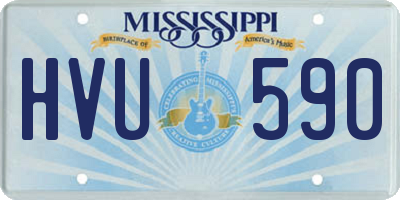 MS license plate HVU590