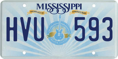 MS license plate HVU593