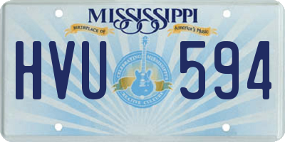 MS license plate HVU594