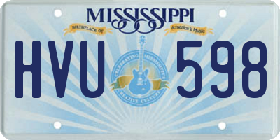 MS license plate HVU598