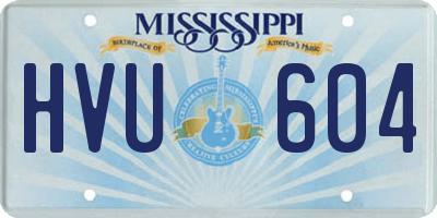 MS license plate HVU604