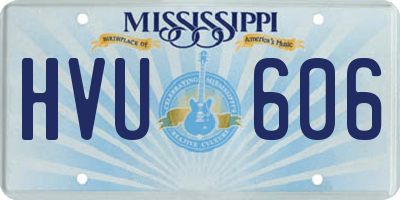 MS license plate HVU606
