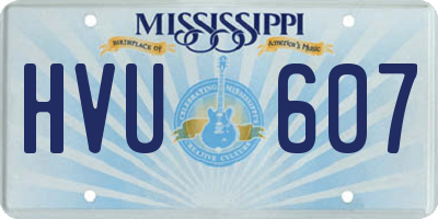 MS license plate HVU607