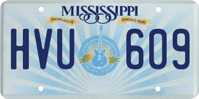 MS license plate HVU609
