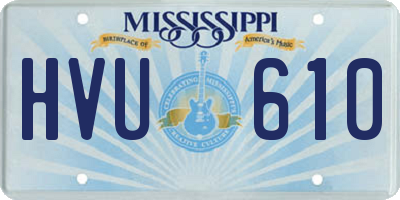 MS license plate HVU610
