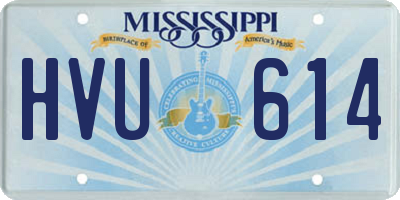 MS license plate HVU614