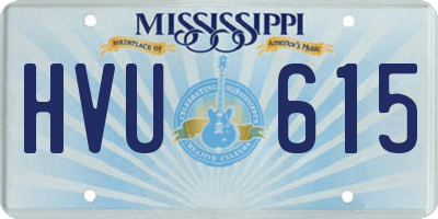 MS license plate HVU615
