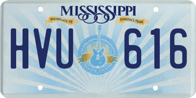 MS license plate HVU616