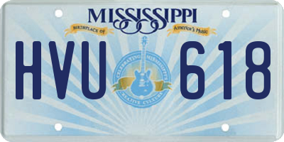 MS license plate HVU618
