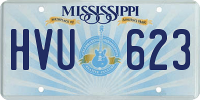 MS license plate HVU623