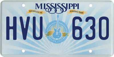 MS license plate HVU630