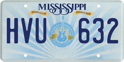 MS license plate HVU632