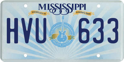MS license plate HVU633