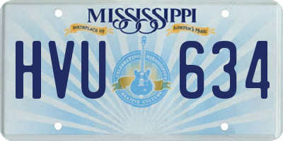 MS license plate HVU634
