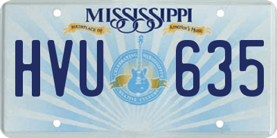 MS license plate HVU635