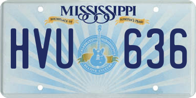 MS license plate HVU636
