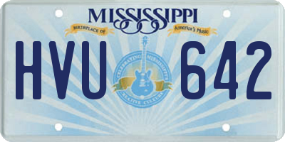 MS license plate HVU642