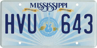 MS license plate HVU643