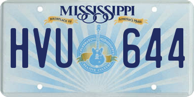 MS license plate HVU644