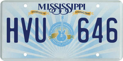 MS license plate HVU646