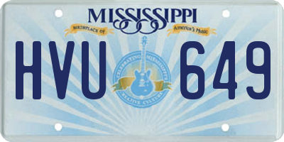 MS license plate HVU649