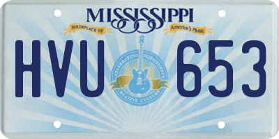 MS license plate HVU653