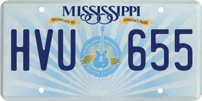 MS license plate HVU655