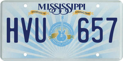 MS license plate HVU657