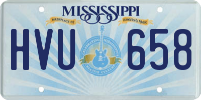 MS license plate HVU658