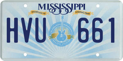 MS license plate HVU661