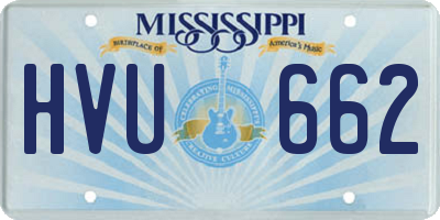 MS license plate HVU662