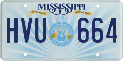 MS license plate HVU664