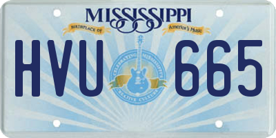 MS license plate HVU665