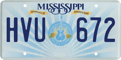 MS license plate HVU672