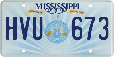 MS license plate HVU673