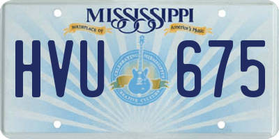 MS license plate HVU675