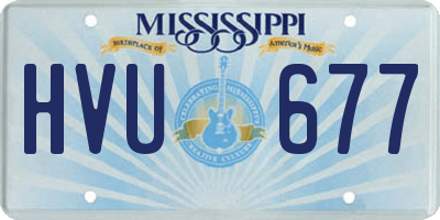 MS license plate HVU677