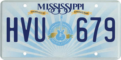 MS license plate HVU679