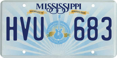 MS license plate HVU683