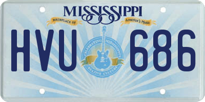 MS license plate HVU686