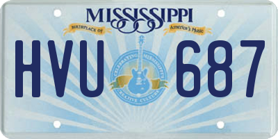 MS license plate HVU687