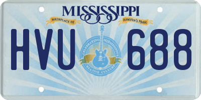 MS license plate HVU688
