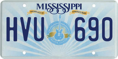 MS license plate HVU690