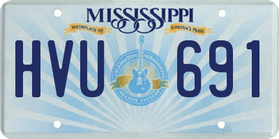 MS license plate HVU691