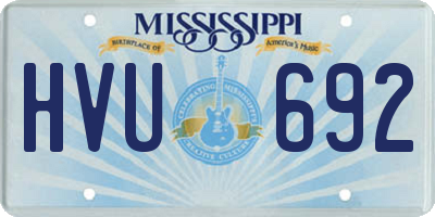 MS license plate HVU692