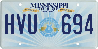 MS license plate HVU694