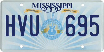 MS license plate HVU695