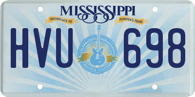 MS license plate HVU698