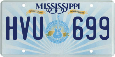 MS license plate HVU699